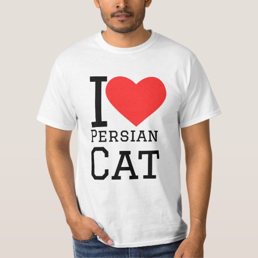 私はペルシャ猫が大好きだ Tシャツ (正面)