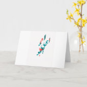 私はペルシャ/アラビア書道の愛します カード (黄色い花)