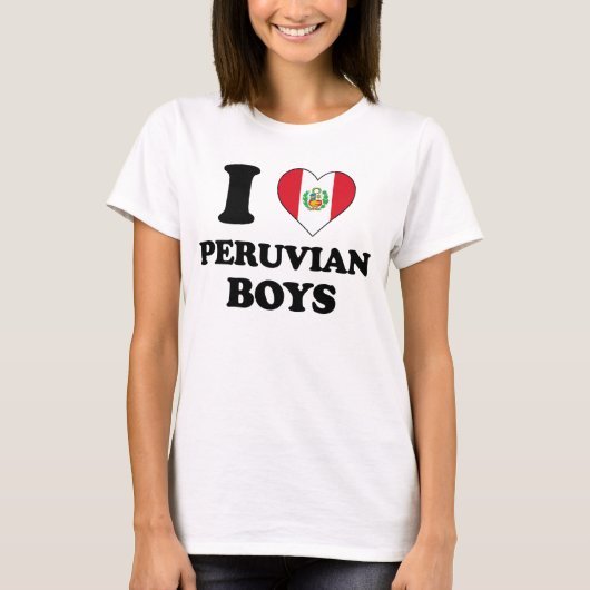 私はペルーの少年を愛している Tシャツ (正面)