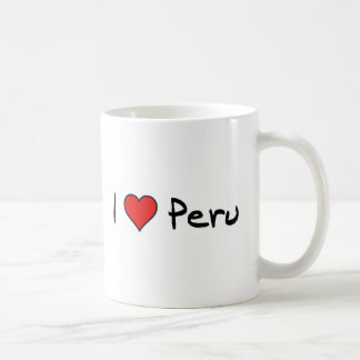 私はペルーを愛します コーヒーマグカップ