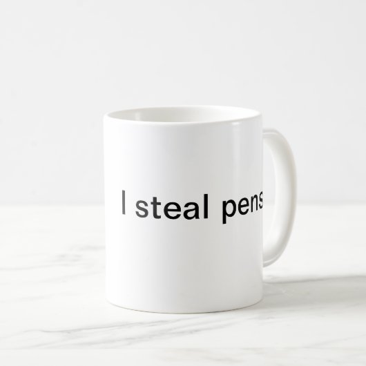 私はペンのマグを盗みます コーヒーマグカップ (正面右)