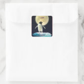 私はペンギンかわいいペンギンのステッカーが大好き スクエアシール (バッグ)