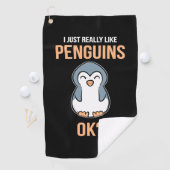 私はペンギンがとても好きだ ゴルフタオル (インサイチュ)