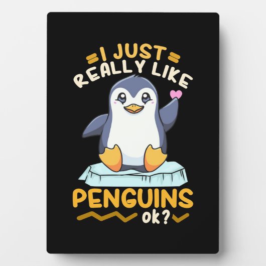 私はペンギンがとても好きだ フォトプラーク (正面)