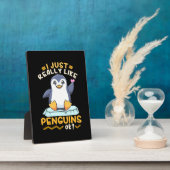 私はペンギンがとても好きだ フォトプラーク (側面)