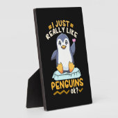 私はペンギンがとても好きだ フォトプラーク (側面)