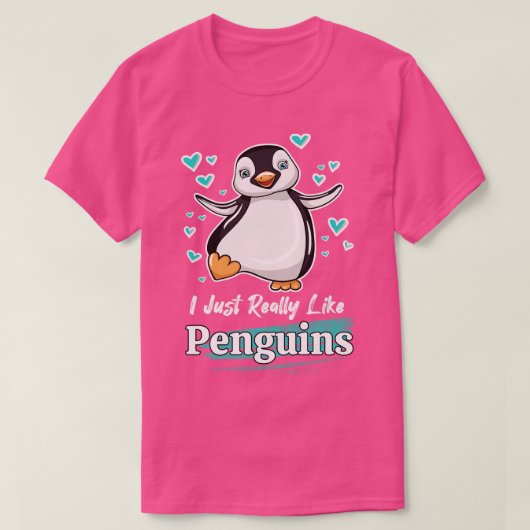 私はペンギンがとても好きだ Tシャツ (デザイン正面)