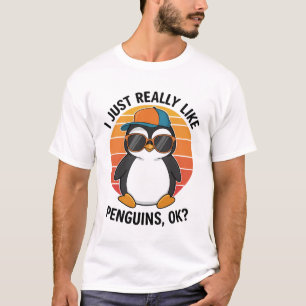 私はペンギンが大好きよ。 Tシャツ