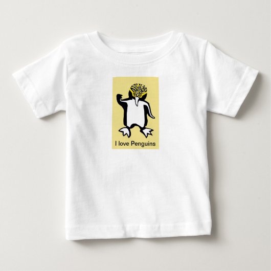 私はペンギンが大好き – 野生生物の南極 – ベビーTシャツ (正面)