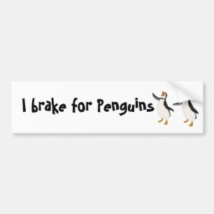 私はペンギンのためにブレーキがかかります バンパーステッカー