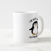 私はペンギンのサイズ、短い女の子の感謝の日 ジャンボコーヒーマグカップ (正面右)