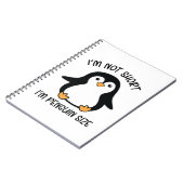 私はペンギンのサイズ、短い女の子の感謝の日 ノートブック (左側)