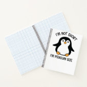 私はペンギンのサイズ、短い女の子の感謝の日 ノートブック (内部)