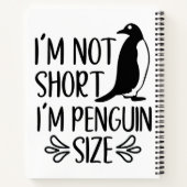 私はペンギンのサイズ、短い女の子の感謝の日 ノートブック (裏面)
