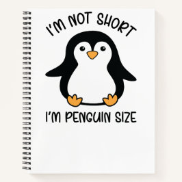 私はペンギンのサイズ、短い女の子の感謝の日 ノートブック