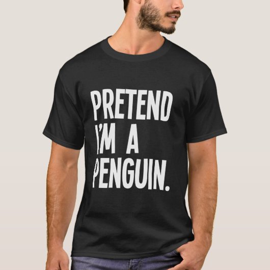 私はペンギン面白いハロウィーンのパーティーコスムだ Tシャツ (正面)
