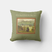 私はペンバリーで過ごしたい ジェーン・オースティン ヴィンテージ クッション (正面)