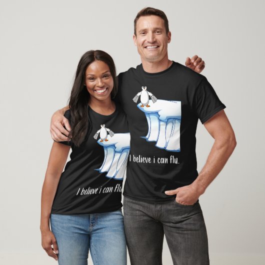 私はペ信じンギンの翼のアイスフロートモチベーションを飛ぶことができる Tシャツ (ユニセックス)