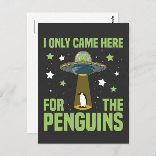 私はペ来ンギンのエイリアンのためだおもしろい ポストカード (正面/裏面)