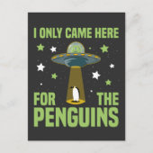 私はペ来ンギンのエイリアンのためだおもしろい ポストカード (正面)