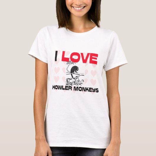 私はホエザルを愛します Tシャツ (正面)