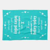 私はホキーポキータイポグラフィ引用文に中毒 キッチンタオル (横)