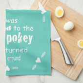 私はホキーポキータイポグラフィ引用文に中毒 キッチンタオル (四つ折り)