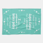 私はホキーポキータイポグラフィ引用文に中毒 キッチンタオル (横)