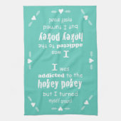 私はホキーポキータイポグラフィ引用文に中毒 キッチンタオル (縦)