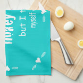 私はホキーポキータイポグラフィ引用文に中毒 キッチンタオル (四つ折り)