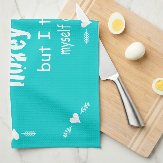 私はホキーポキータイポグラフィ引用文に中毒 キッチンタオル (四つ折り)