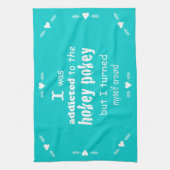 私はホキーポキータイポグラフィ引用文に中毒 キッチンタオル (縦)