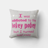 私はホキーポキータイポグラフィ引用文に中毒 クッション (正面)