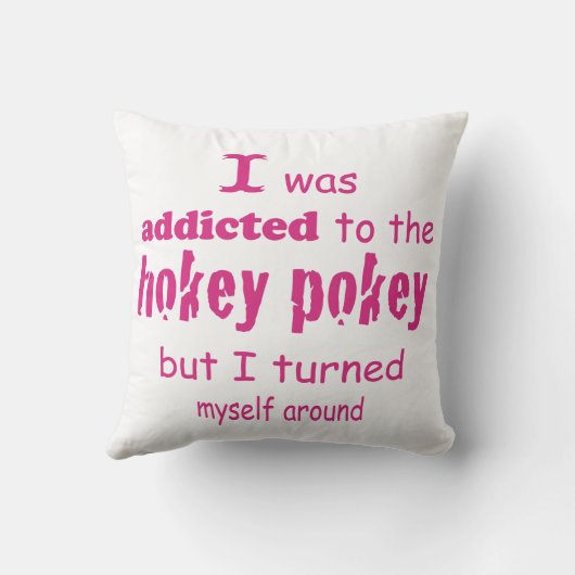 私はホキーポキータイポグラフィ引用文に中毒 クッション (裏面)