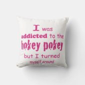 私はホキーポキータイポグラフィ引用文に中毒 クッション (正面)