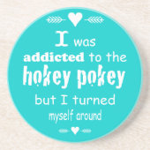私はホキーポキータイポグラフィ引用文に中毒 コースター (正面)