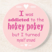 私はホキーポキータイポグラフィ引用文に中毒 コースター (正面)