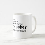 私はホキーポキータイポグラフィ引用文に中毒 コーヒーマグカップ (正面右)