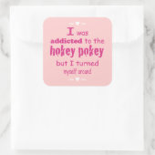 私はホキーポキータイポグラフィ引用文に中毒 スクエアシール (バッグ)