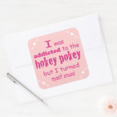 私はホキーポキータイポグラフィ引用文に中毒 スクエアシール (封筒)