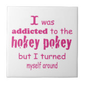 私はホキーポキータイポグラフィ引用文に中毒 タイル (正面)