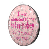 私はホキーポキータイポグラフィ引用文に中毒 ダーツボード (正面右)