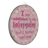 私はホキーポキータイポグラフィ引用文に中毒 ダーツボード (正面左)