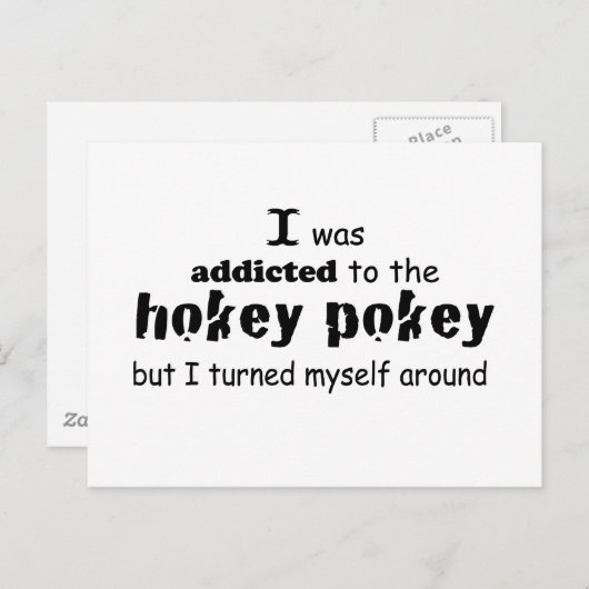 私はホキーポキータイポグラフィ引用文に中毒 ポストカード (正面/裏面)