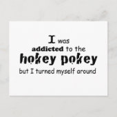 私はホキーポキータイポグラフィ引用文に中毒 ポストカード (正面)