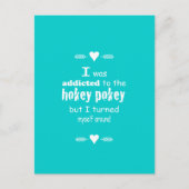 私はホキーポキータイポグラフィ引用文に中毒 ポストカード (正面)