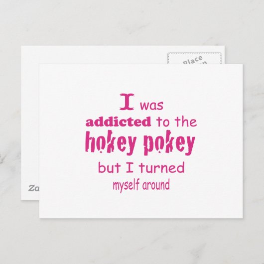 私はホキーポキータイポグラフィ引用文に中毒 ポストカード (正面/裏面)