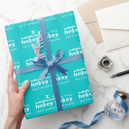 私はホキーポキータイポグラフィ引用文に中毒 ラッピングペーパー (ギフト)