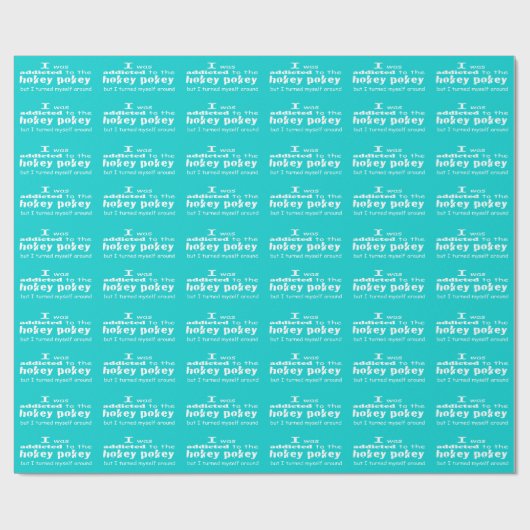 私はホキーポキータイポグラフィ引用文に中毒 ラッピングペーパー (フラット)