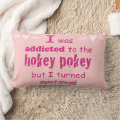 私はホキーポキータイポグラフィ引用文に中毒 ランバークッション (ブランケット)